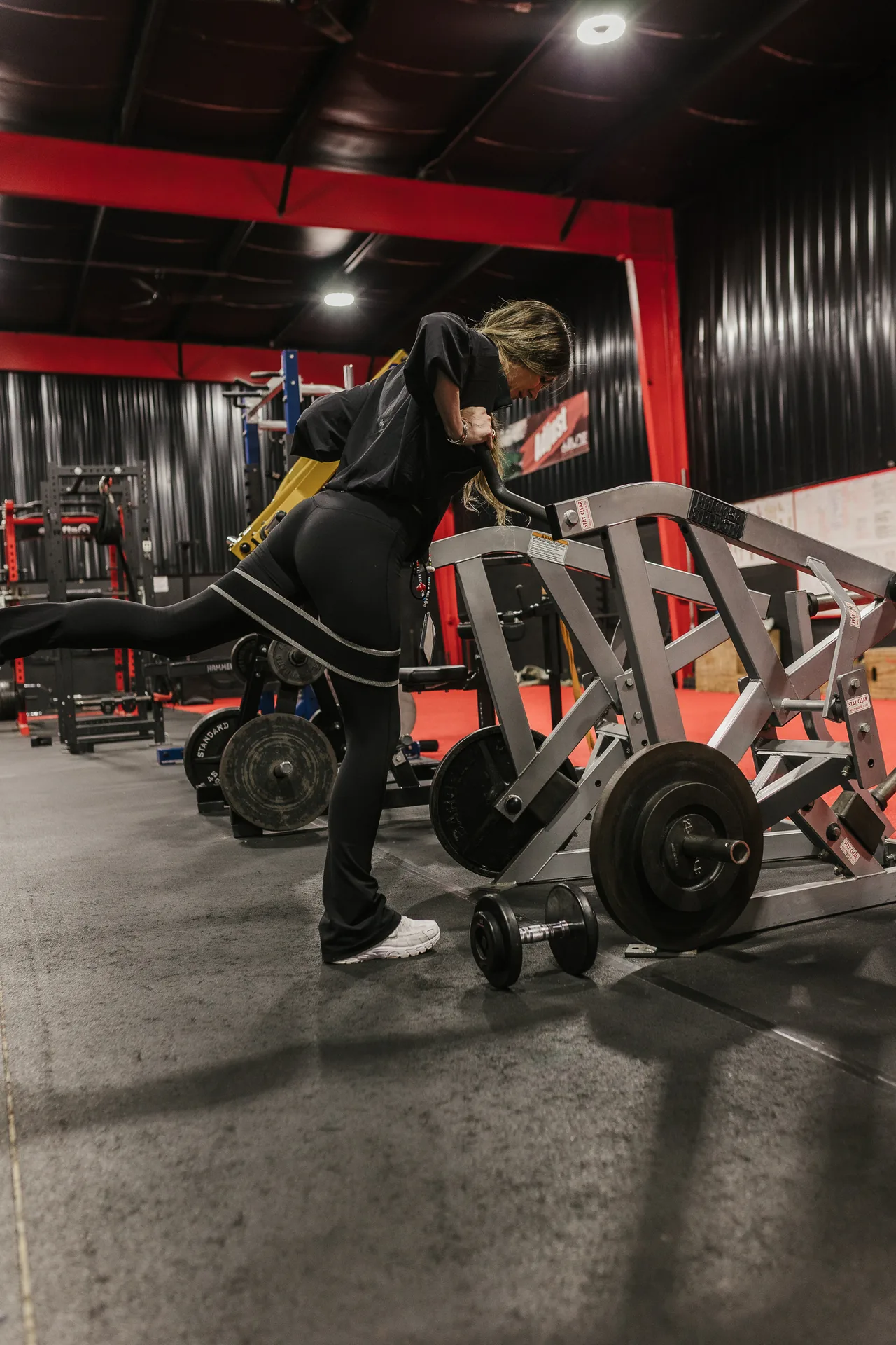 Member performing an explosive strength movement